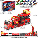 Versatile Toy Truck Set with 45'' Foldable Race Track for Children Aged 4-8