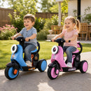 6V Electric Ride-On Motorcycle with Illuminated Headlight, Glowing Deck, and Sound Features