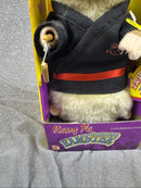 2001 Gemmy Vintage Kung Fu Dancing Hamster with Nunchucks in Black Gi