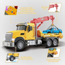 2.4GHz Kids' Remote Control Tow Truck – RC Log Truck with Race Car, 4-in-1