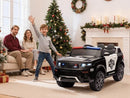 12V Battery Operated Police Car Ride-On for Kids with Flashing Lights