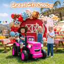 12V Electric Ride-On Tractor for Kids with Remote Control