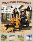 JCB 12V Remote-Controlled 3-in-1 Ride-On Excavator and Bulldozer for Kids