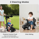 OLAKIDS 3-in-1 Mercedes Benz Push Car for Toddlers in Dark Color
