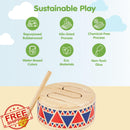 PlanToys Classic Wooden Drum Instrument