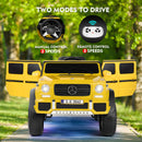 JOYLDIAS Yellow 12V Electric Truck Toy for Kids with LED Lights, Music, and Remote Control