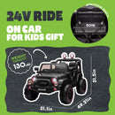 24V Electric Ride-On Car for Kids with Parental Control, 2WD, Bluetooth Connectivity