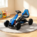 Blue 12V Electric Go Kart for Kids Featuring EVA Tires