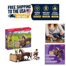 Schleich Horse Club Equestrian Grooming Station Playset with 19 Pieces of Horse and Rider Figures