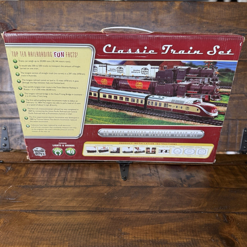20-Piece Battery Operated Classic Train Set – Tested and Working