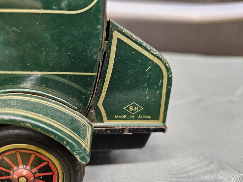 Vintage Japanese Battery-Operated Tin Litho Toy Car