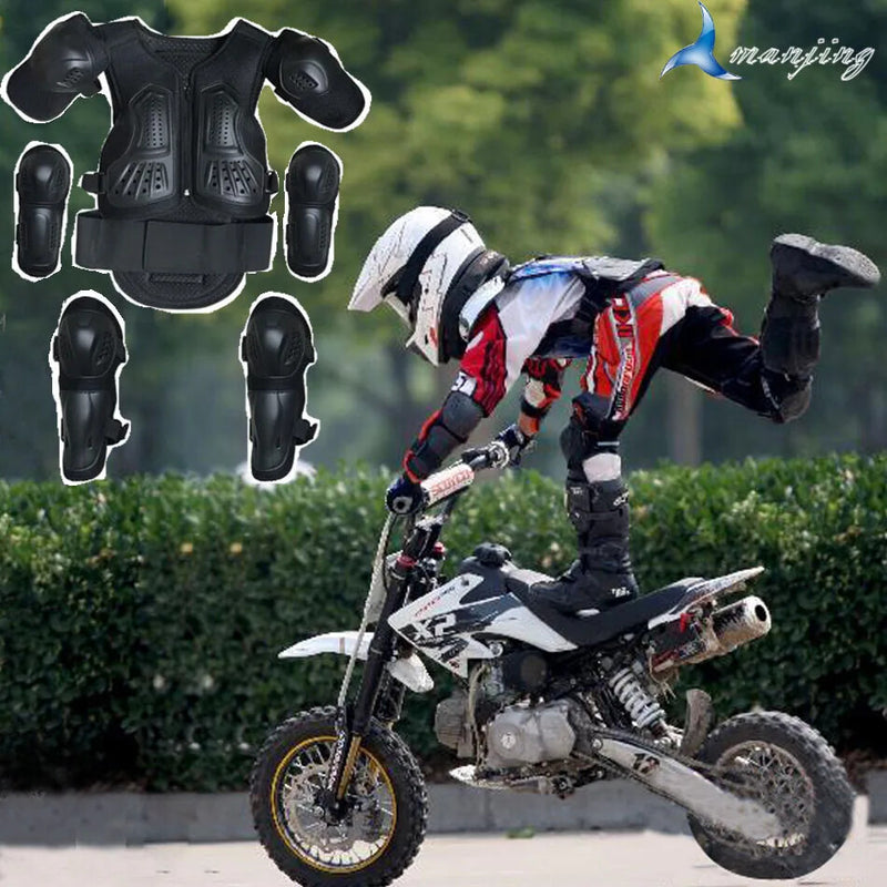 Kids Motocross Body Armor Back Protector Ride-On Horse Toy for Ages 4-15 Years