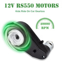 Set of 2 High-Speed 12V 40000RPM Electric Motor Gearboxes for Children's Ride-On Vehicles