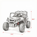 White 24V Dual-Seater Kids Electric Vehicle with Remote Control and LED Illumination