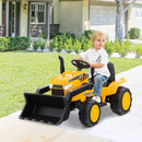 12V Electric Ride-On Excavator Digger Toy with Lights and Music for Kids