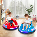 Navy 12V Remote Control Bumper Car for Kids with LED Lights and Music