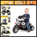 Black Electric 3-Wheel Police Motorcycle Ride-On Toy for Kids