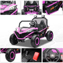24V Kids 2-Seater Off-Road Ride-On UTV Car with 400W Motor, EVA Wheels, and Remote Control - Purple