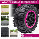 12V Pink Dual Motor Kids ATV Quad with 2-Speed Control, Headlights, and Music