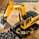 RC Excavator Toy for Boys Ages 6-12, 11CH 2.4GHz Sand Digger