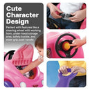 Children's Push Buggy Ride-On Car with Safety Seat Belt and Horn, Sturdy Plastic, 50 lbs Capacity