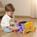 Didklom Interactive Push Toy Wagon for Babies 18 Months and Up with Building Blocks