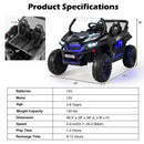 12V Dual Seat Electric Ride-On UTV for Kids with Suspension, Lights & Music