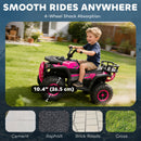 Qaba Pink 12V Kids 4-Wheel Quad ATV for Ages 3-5