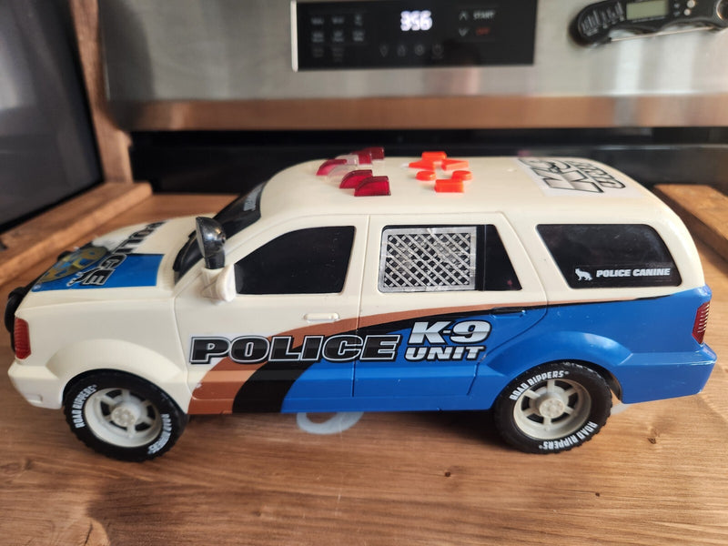 Works Road Rippers Motorized Blue Police K-9 Unit SUV Toy Car with Lights