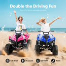 24V 4WD Dual-Seater ATV for Older Kids, Robust 4-Wheel Ride-On with Sounds in Blue
