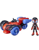 Spidey and Friends Glow Tech Techno-Racer Vehicle Featuring Miles Morales