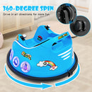 Navy 12V Remote Control Bumper Car for Kids with LED Lights and Music