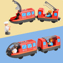 Large Battery-Powered Electric Train Set with Magnetic Locomotive for Wooden Tracks