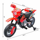 Red Electric Dirt Bike for Kids with Training Wheels, Headlight, and Music, Ages 5-8