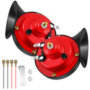 Set of 12V Waterproof Electric Snail Horns for Car, Truck, and Motorcycle