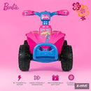 Barbie 6V ATV Quad Ride-On Toy for Kids with Rechargeable Battery
