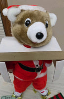 Musical Christmas Bear on Roller Skates - Battery Operated Santa Plush Toy