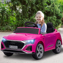 12V Pink Audi Q8 e-tron Sportback Ride-On Car with Remote Control and Suspension for Kids