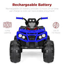 12V Electric ATV Ride-On Quad Car for Kids with Bluetooth, LED Lights, and 3.7mph Speed