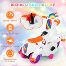 12V Unicorn Ride-On Toy for Kids with Training Wheels and Music Feature