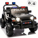 12V Electric Police Car Ride-On for Kids Aged 1-4 with Parental Control