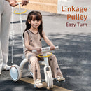 Kidpop KPA3007E Versatile 4-in-1 Tricycle with Push Handle for Toddlers Aged 1-4 in White