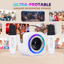 Children's Karaoke Set with Dual Wireless Microphones, Premium Singing Toy in Off White