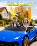 Blue 24V Electric 4WD Two-Seater Kids Ride-On Car Inspired by Lamborghini