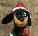 Gemmy Holiday Singing Dachshund Animated Plush Toy