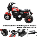 🏍️Electric Dual Drive 3-Wheel Ride-On Motorcycle for Kids - Red