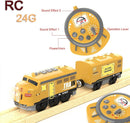 Kids' Electric Train Set with Realistic Sounds and Lights