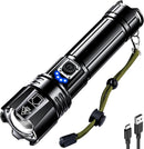 AKNEAR 99000 Lumens Rechargeable LED Flashlight Set with USB-C Zoom Function