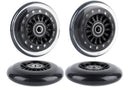 Wiggle Car Replacement Wheel Set - 4 Pieces with ABEC-9 Bearings, Black