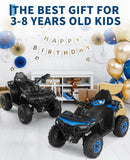12V Electric ATV Ride-On for Kids with Remote Control, LED Lights, and Music - Ideal for Ages 3-8